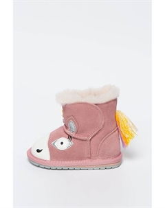 Зимние замшевые ботинки Magical Unicorn Walker на шерстяной подкладке, розовый Emu