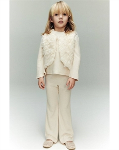 Пушистый жилет, белый H&m