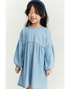 Джинсовое платье с длинными рукавами, голубой H&m