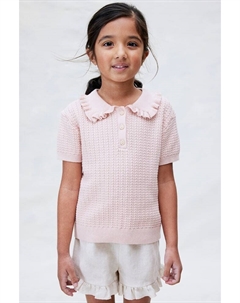 Рубашка из хлопка с косичной вязкой, розовый H&m