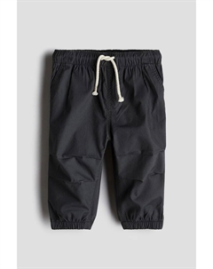 Спортивные штаны из хлопкового поплина, серый H&m