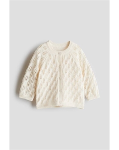 Кардиган ажурной вязки, бежевый H&m
