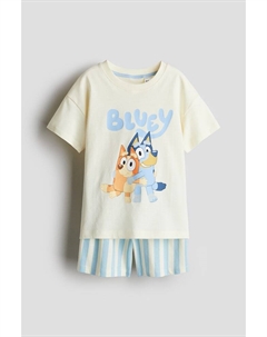 Пижама из хлопкового джерси с принтом, мультиколор H&m