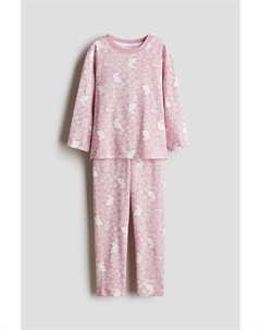 Пижама из хлопка с принтом, мультиколор H&m