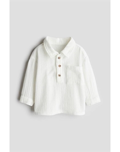 Рубашка из хлопкового муслина, белый H&m