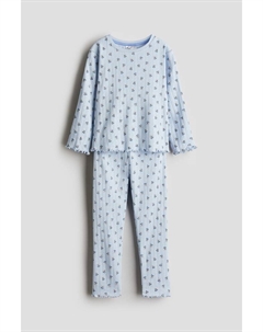 Пижама из хлопка в рубчик, мультиколор H&m