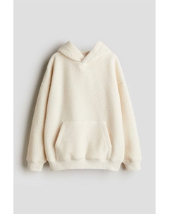 Толстовка с капюшоном из флиса Тедди свободного кроя., бежевый H&m