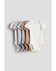 Упаковка из 5 хлопковых боди, мультиколор H&m