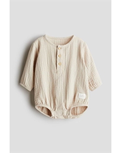 Комбинезон из хлопчатобумажного муслина, бежевый H&m
