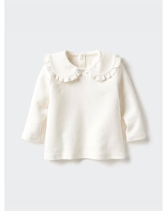 Кофта детская с круглым вырезом, цвет 01 белый Uniqlo