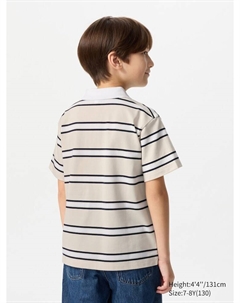 Рубашка-Поло в полоску, цвет 12 розовый Uniqlo