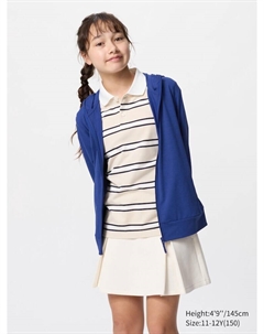 Толстовка с капюшоном на молнии, цвет 70 фиолетовый Uniqlo