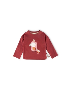 Детская толстовка с какаду розового цвета, красный Sigikid