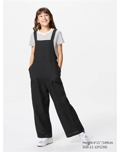 Комбинезон из льняной смеси, цвет 09 черный Uniqlo