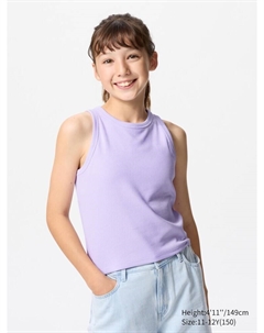 Майка женская в рубчик, цвет 70 фиолетовый Uniqlo