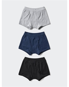 Трусы-Боксеры для мальчиков 3 пары, цвет 03 серый Uniqlo