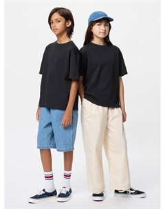 Футболка airism из хлопка с круглым вырезом, цвет 09 черный Uniqlo