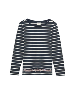 Рубашка с длинным рукавом, вышивка, блестящая пряжа, детская, цвет 59g1 Blue S.oliver