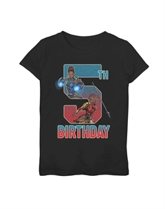 Футболка на 5-й день рождения для девочек 7–16 лет Marvel Black Panther Шури Окойе Licensed character