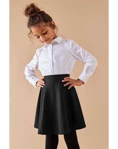 Юбка-солнце из эластичного трикотажа для школы без застежки, черный Next