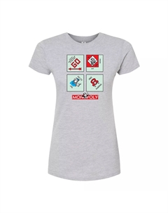 Облегающая футболка Juniors' Monopoly Properties, серый Licensed character