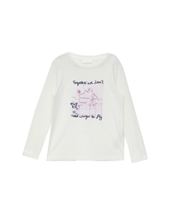 Лонгслив Shirt, белый S.oliver