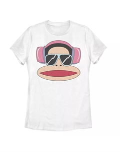 Белая футболка с рисунком и коллажем для юниоров Paul Frank Licensed character