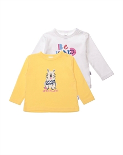 Лонгслив Shirt Woof, цвет yellow/white Лилипут