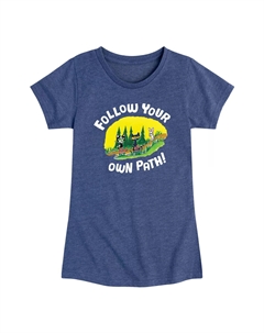 Футболка с рисунком «Кот Пит, следуй своим путем» для девочек 7–16 лет, синий Licensed character