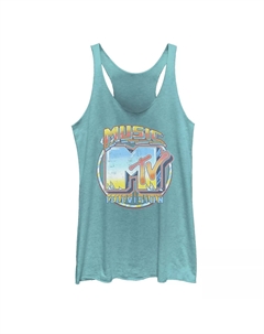 Винтажная блестящая хромированная майка с логотипом MTV для юниоров Licensed character