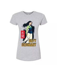 Облегающая футболка Disney's Mulan Juniors Defy Ordinary, серый Licensed character