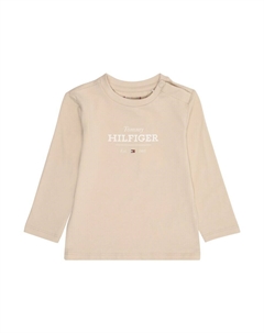 Лонгслив Shirt MONOTYPE 1985, бежевый Tommy hilfiger