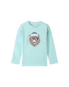 Лонгслив Shirt, цвет light blue/dark blue Tom tailor