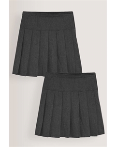 Комплект из 2 плиссированных юбок темно-синего цвета удлиненных, синий Next