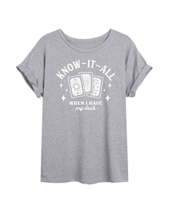 Детская футболка с струящимся рисунком «Всезнайка Таро», серый Licensed character