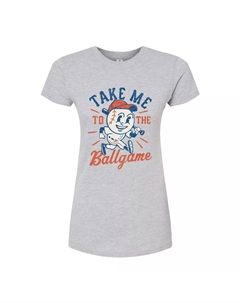 Футболка с приталенным рисунком Take Me To The Ballgame для юниоров, серый Licensed character