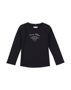 Лонгслив Shirt, темно-синий Tommy hilfiger