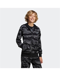 Свитер с капюшоном на молнии SPORTSWEAR Athletic Zip-Up Hoodie Seasonal Essentials, черный Adidas