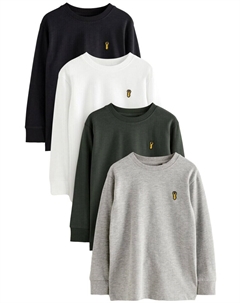 Лонгслив Shirt, цвет mottled grey/dark green/black/white Next