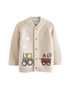 Вязаный кардиган Knit Cardigan, бежевый Next