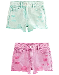Шорты Regular Jeans, цвет green/pink Next