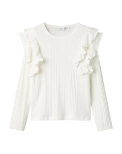 Лонгслив Shirt, белый Name it