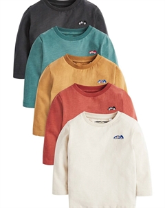 Лонгслив Shirt, цвет blue/dark yellow/anthracite/light red/white Next