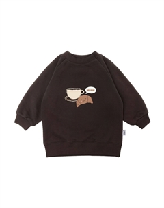 Худи Sweatshirt Croissant Bonjour, коричневый Лилипут