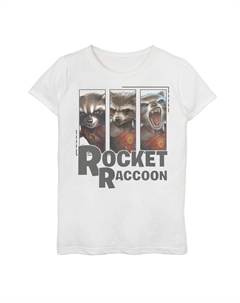 Футболка с графическим рисунком и портретом енота-ракеты для девочек 7–16 лет Guardians of The Galaxy Marvel