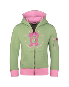 Толстовка с капюшоном Kids Sortland, цвет Pistachio Green/Mallow Pink Trollkids