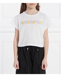 Футболка детская с разноцветной надписью, белый Patrizia pepe