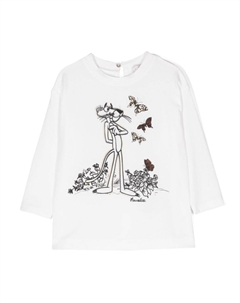 Туника с вышивкой Pink Panther, белый Monnalisa