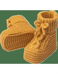 Туфли вязаные желтые 3-6 месяцев 1 шт. Alana