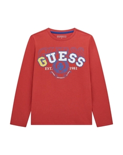 Лонгслив Shirt, красный Guess